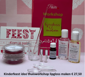 Compleet pakket lipgloss maken voor kinderfeestjes thuis